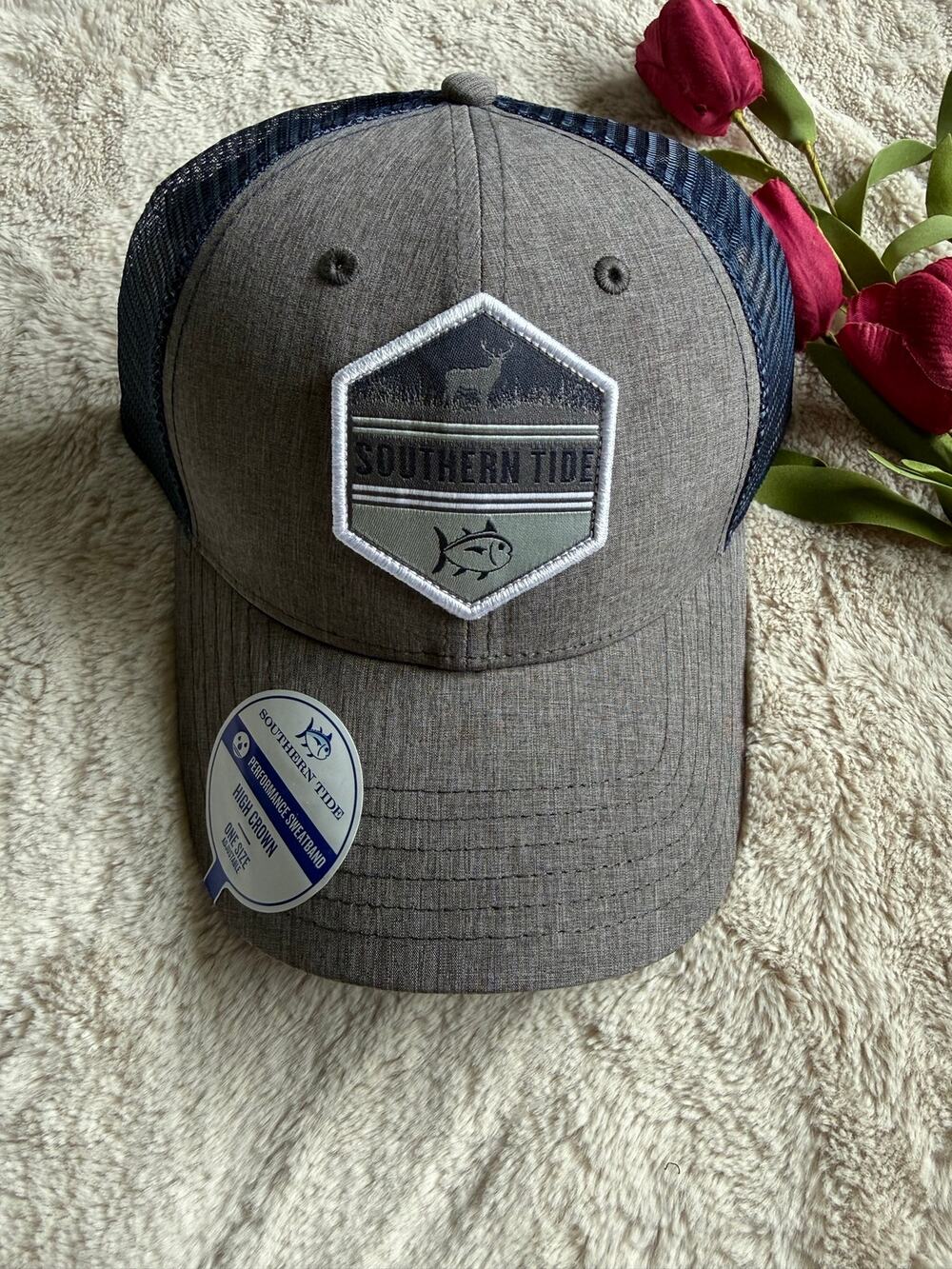 Southern Tide Snap Back Trucker Hat High Crown NWT